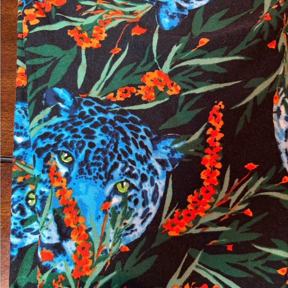 3 LuLaRoe TC Leggings Bundle Tiger Jungle Cat Prints | Tall Curvy Size 12 - Picture 2 of 8